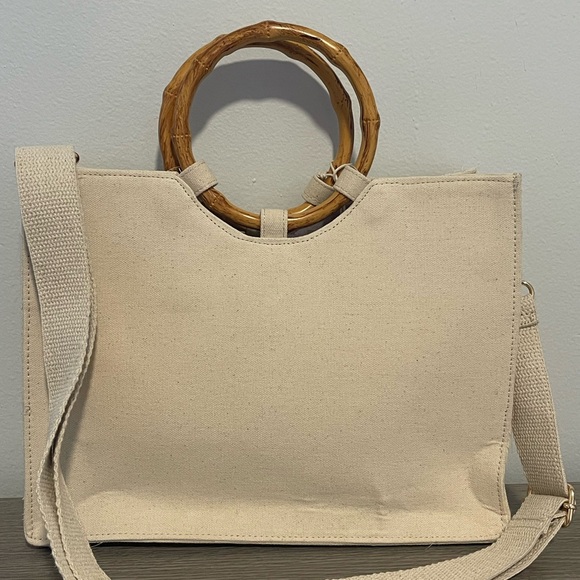 Sol and Mer Beaded Citrus Oranges Tote Bag with Bamboo Handles - Picture 7 of 8